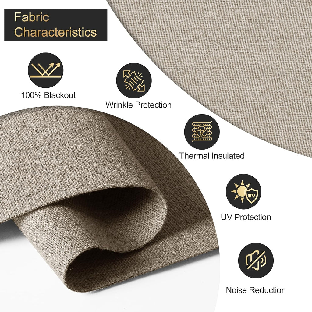 No Tool No Drill Blackout Roman Shades for Windows,Linen Roman Blinds,Room Darkening Shades, Pull Down Window Shades