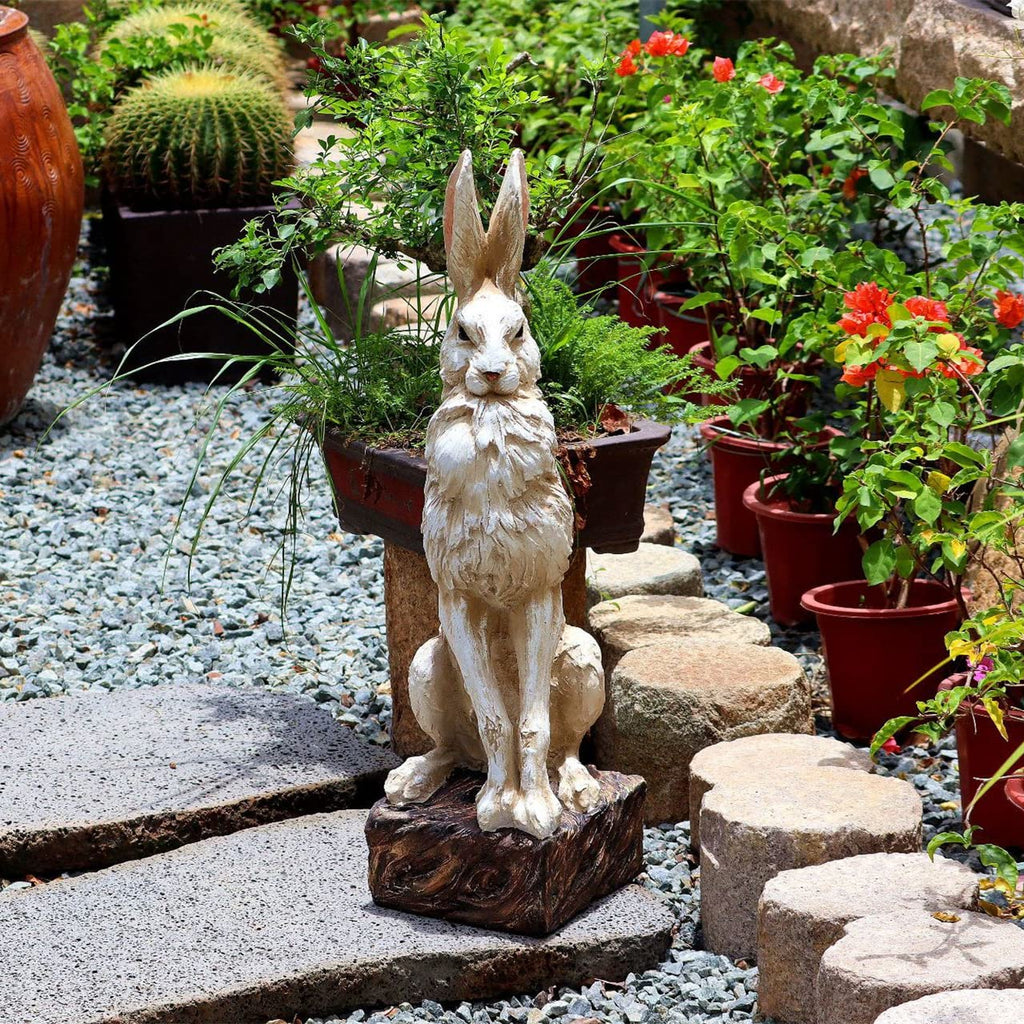 30''H Large Size Noble Sitting Rabbit Statue Easter Bunny Sculpture