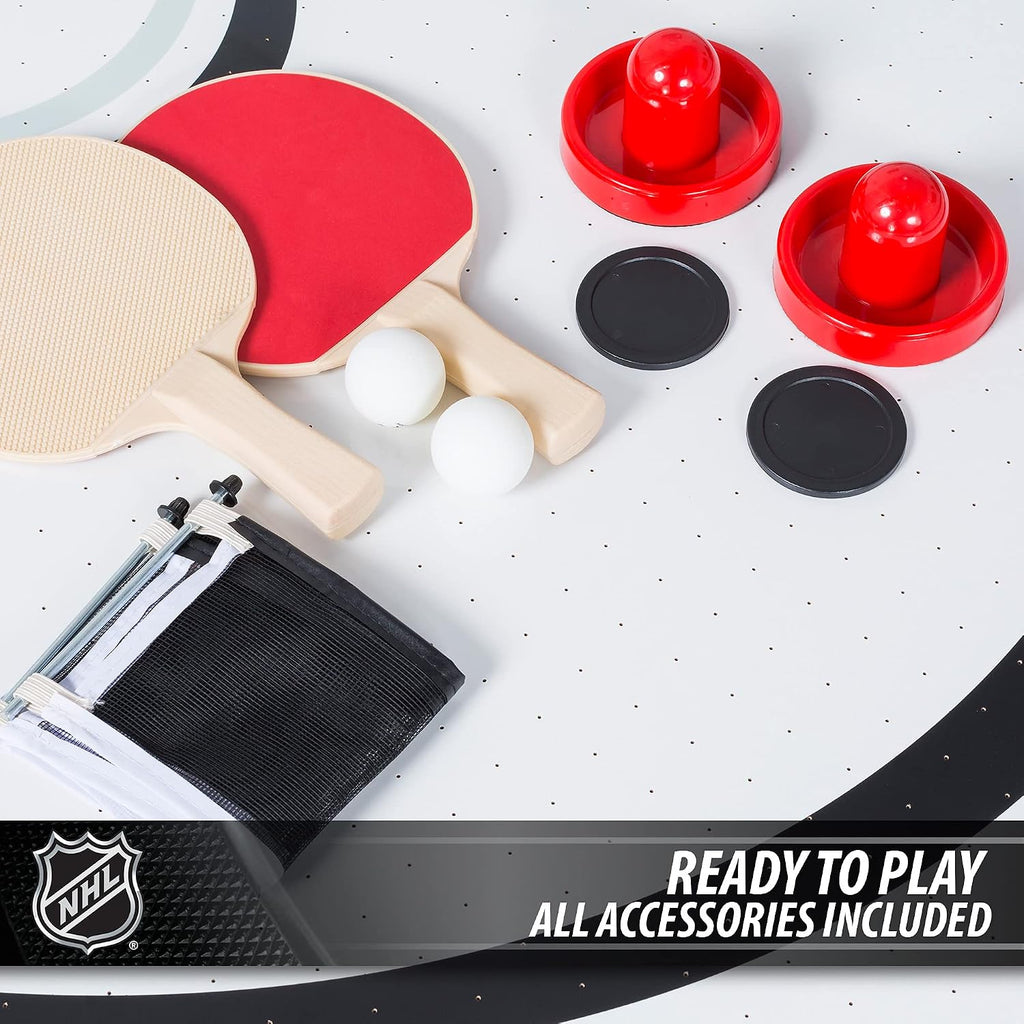 Multi-Game Tables, Play 2-in-1 Air Hockey Table with Table Tennis Top - Perfect for Family Game Room, Adult rec Room