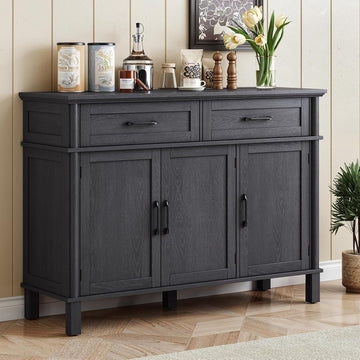 48 Inches Buffet Cabinet with Storage, Farmhouse Sideboard Buffet w/2 Drawers and 3 Doors
