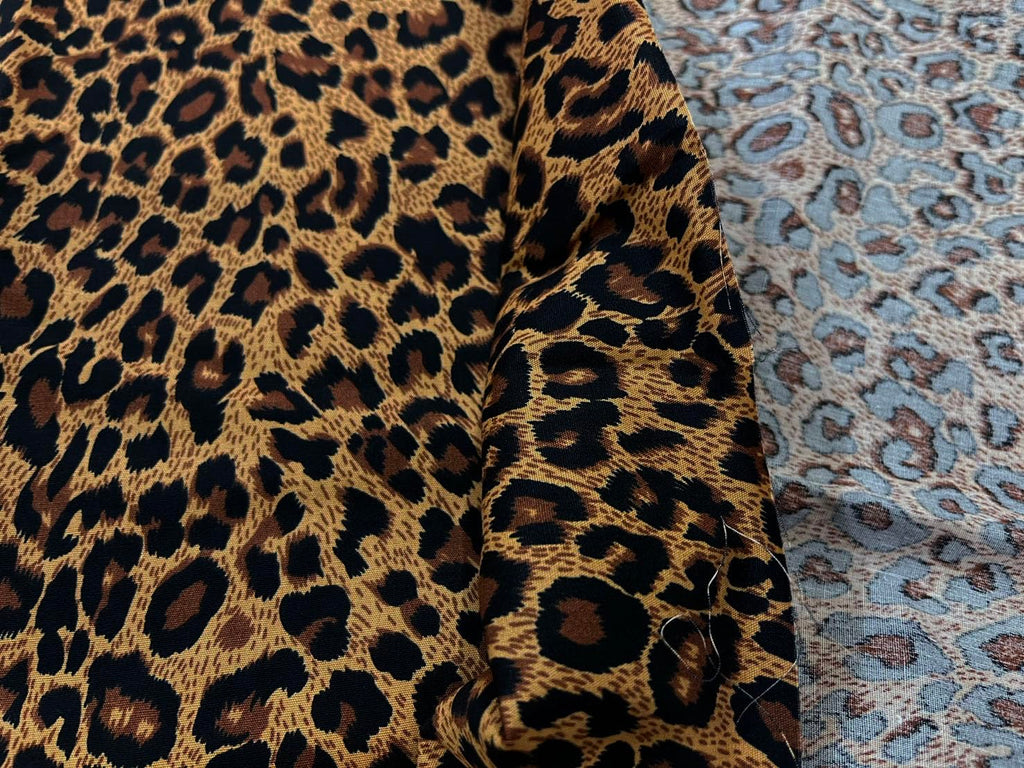 44 Inch Brown Color Leopard Pattern Animal Cheetah Tiger Print 100% Cotton Fabric for Patchwork Needlework DIY