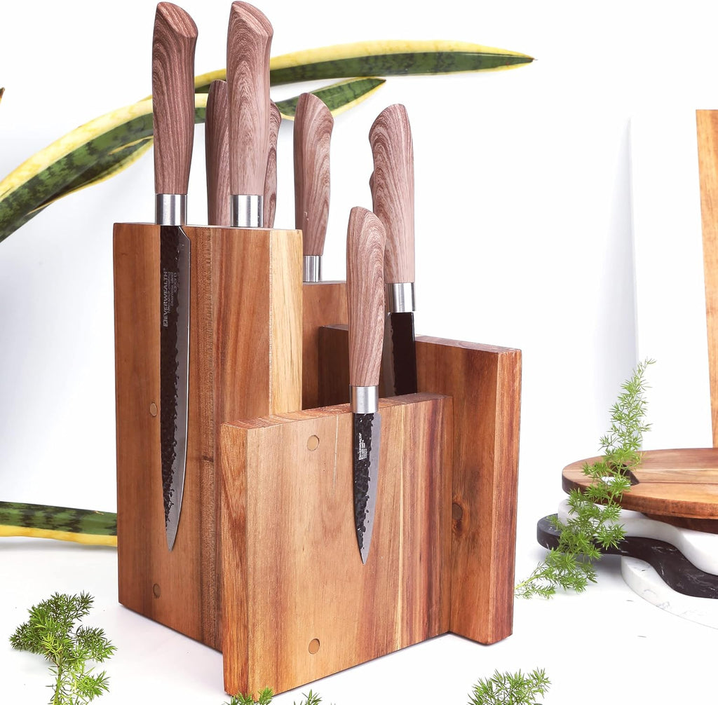 Magnetic Knife Block Knives Display Stable Board Holder Rack Magnetic Stands with Strong Enhanced Magnets on Both