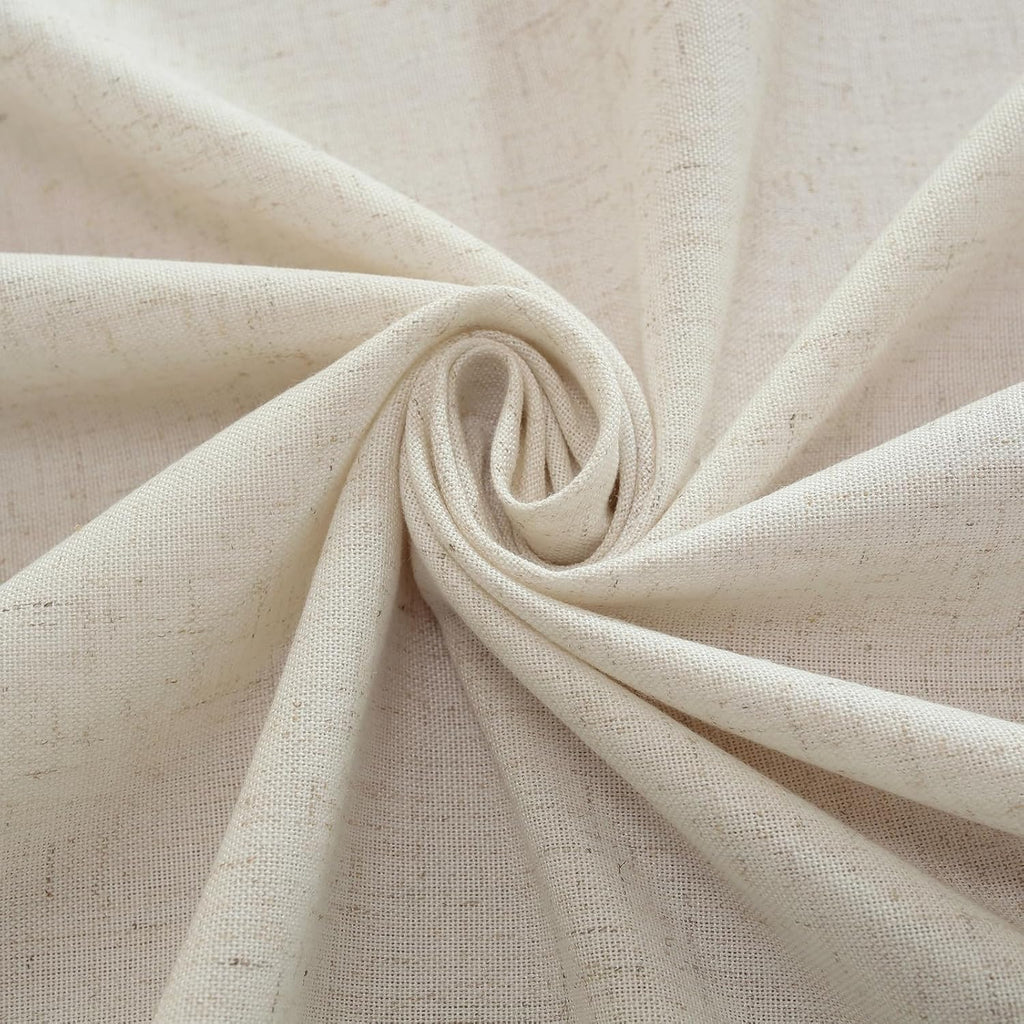Linen Blend Handmade Hemstitched Tablecloth for Dinner Table, Parties, Wedding Decorations (60" x 10