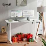 55 Inch Large Electric Standing Desk,Sit to Stand Up, Heights Adjustable, Work Home Office Computer Table for Study