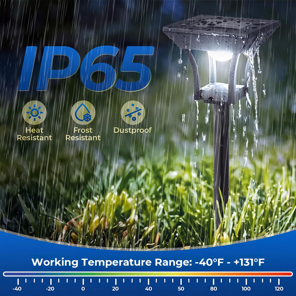 Solar Pathway Lights Outdoor, 3 Lighting Modes, 18 Pack
