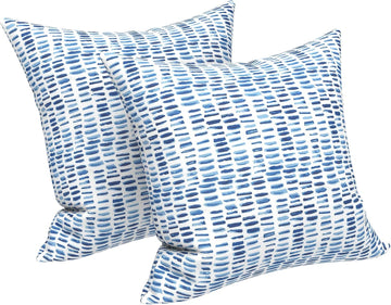 Outdoor/Indoor Throw Pillows, Decorative Throw Pillows with Inserts, 18"x18" Square Pillows, Pebble Blue)