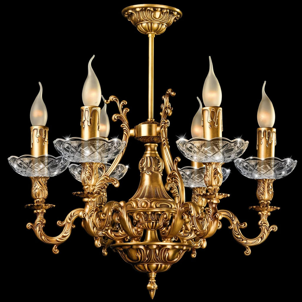 6 Pcs Chandelier Bobeche with 4 Side Holes Bobeches for Chandelier Crystal Replacement 4 Inch Small Bobeche Cups