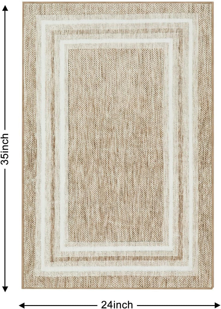 Modern Kitchen Rugs Non-Slip 2'x3' Washable Entryway Rugs Indoor Door Mat