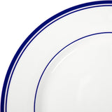 16-Piece Cafe Stripe Dinnerware Set, Microwave and Dishwasher Safe, Plates, Bowls, Mugs, Service for 4, Blue