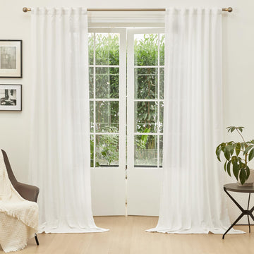 Natural Living Room Curtains Boho Semi Sheers Light Filtering Back Tab Privacy Drapes Pergola Gazebo Nice Vertical