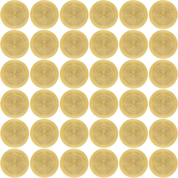 36-Pack 13" Gold Plastic Charger Plates - Heavy-Duty Smooth Rim, Disposable/Reusable, Spill-Proof Round Chargers - Set of 36
