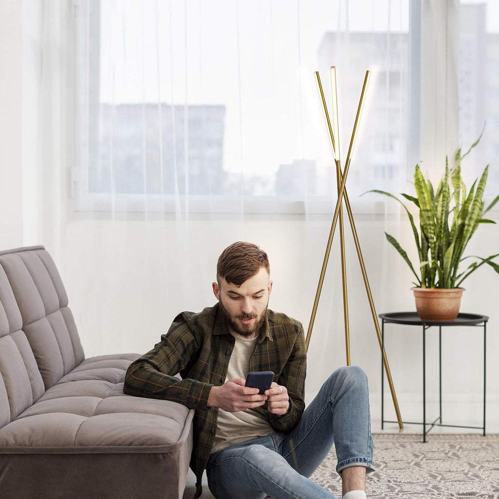 Stix LED Tripod Floor Lamp - Dimmable Modern Standing Lamp, with 3 Lights