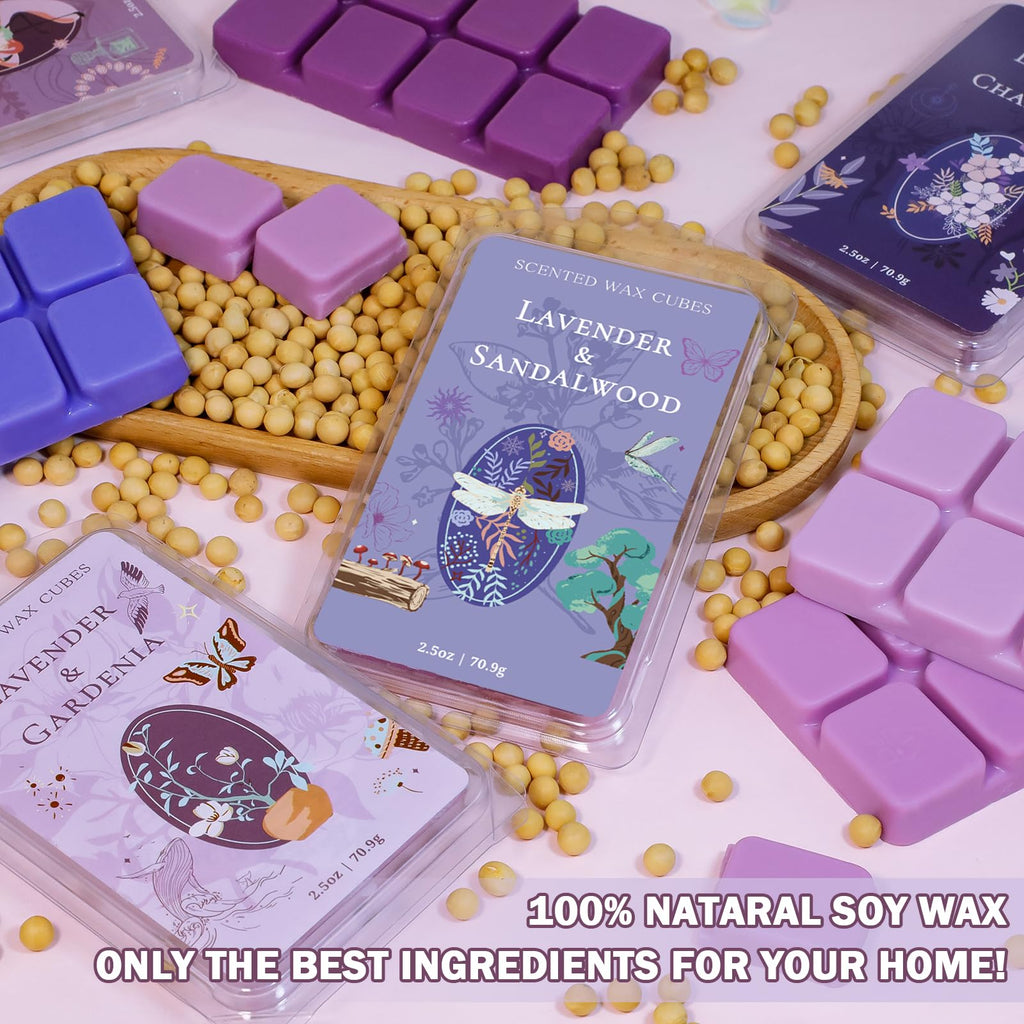 Wax Melts, Winter Scented Wax Cubes, Lavender Scent for Sleep