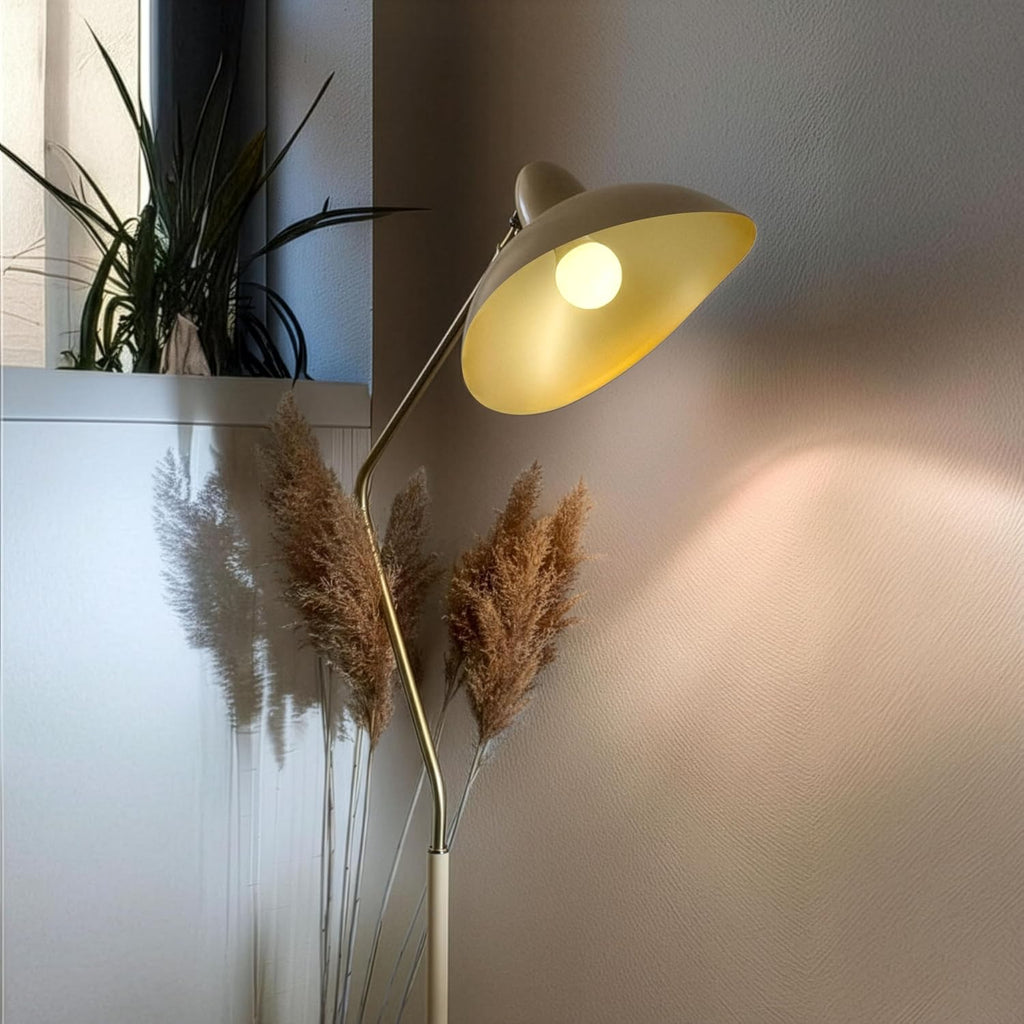 Swoop LED Floor Lampwith Adjustable Head, Modern Floor Reading Lamp for Over Chair, Living Rooms & Offices