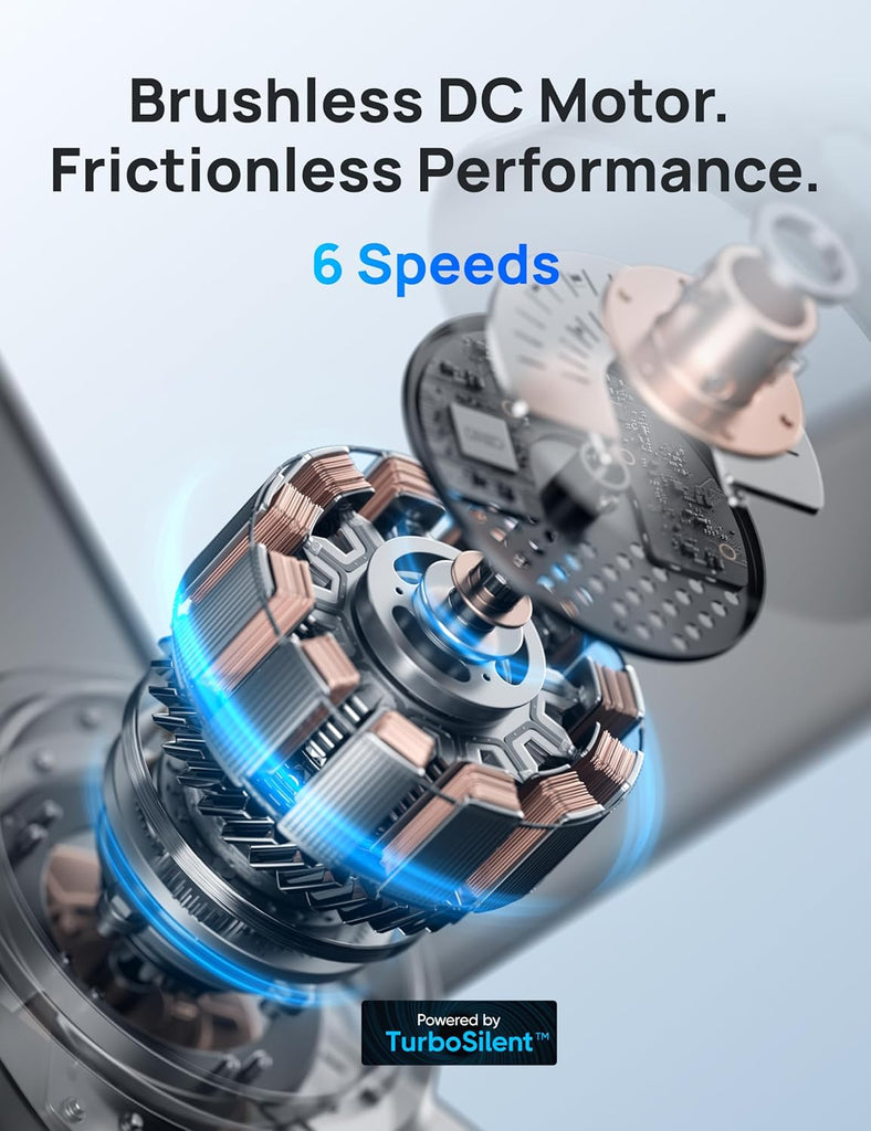 Smart Ceiling Fan with Lights, 52 Inch, 12 Speeds & 3 Fan Modes, Stepless, Dimmable LED Light, Timer