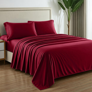 100% Pure Egyptian Cotton Sheet Queen Size - Luxury 1000 Series Grandiose Collection Queen Size Sheets (4 PC