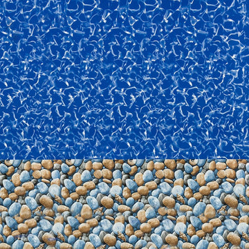 Overlap Pool Liner for Above Ground Pools, Bedrock, 15 (Round), 48/52 Inch Wall, 25 Gauge