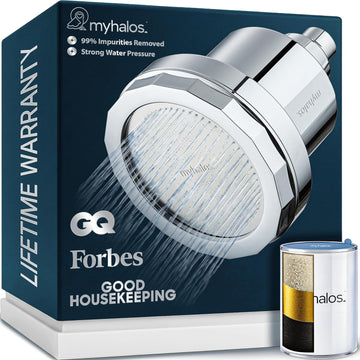 Filtered Shower Head for Hard Water Filter - High Pressure, Removes Chlorine