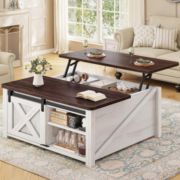 31.5" Lift Top Coffee Table with Storage, Square Coffee Tables