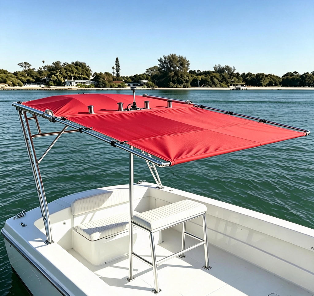 Marine Waterproof Canvas Fabric 60"×360" 600D PU Backing Red