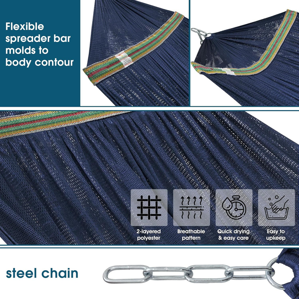 Adjustable Hammock Stand, Collapsible Camping Hammock with Stand, 600 lbs Capacity Steel Double Hammock Stand for 2