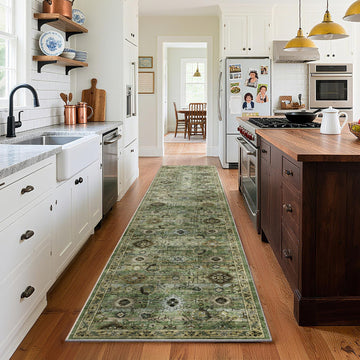 Washable Runners s Kitchen Rugs: 2'x10' Runner Rug Stain Resistant Non Slip Low Pile Soft Carpet Runners s Bedroom