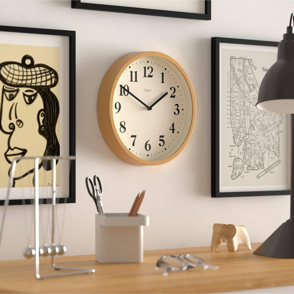 Lodge wall Clock | Small Modern Clock 10" | Medium Faux Wood