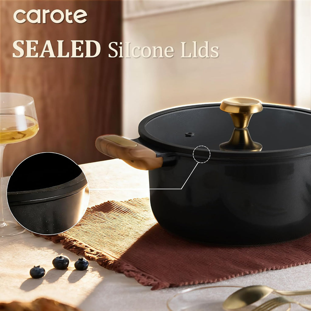 31pcs Ceramic Cookware Sets, Pots and Pans Set, with Wok | Healthy Kitchen Cooking, Utensils Included, Dishwasher