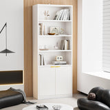 72" Tall Book Shelve Bookcases with Doors, Floor Standing 6 Shelf Display Shelves, Bookshelf with Storage Shelf