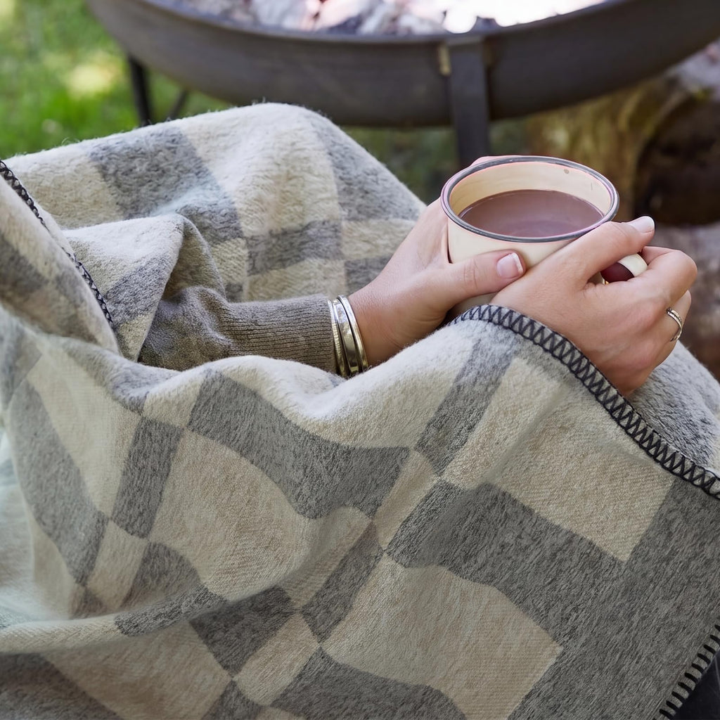 Faux Cashmere Throw Blanket, 50x70, Gray, 2.8 LB Cozy Warm Throw