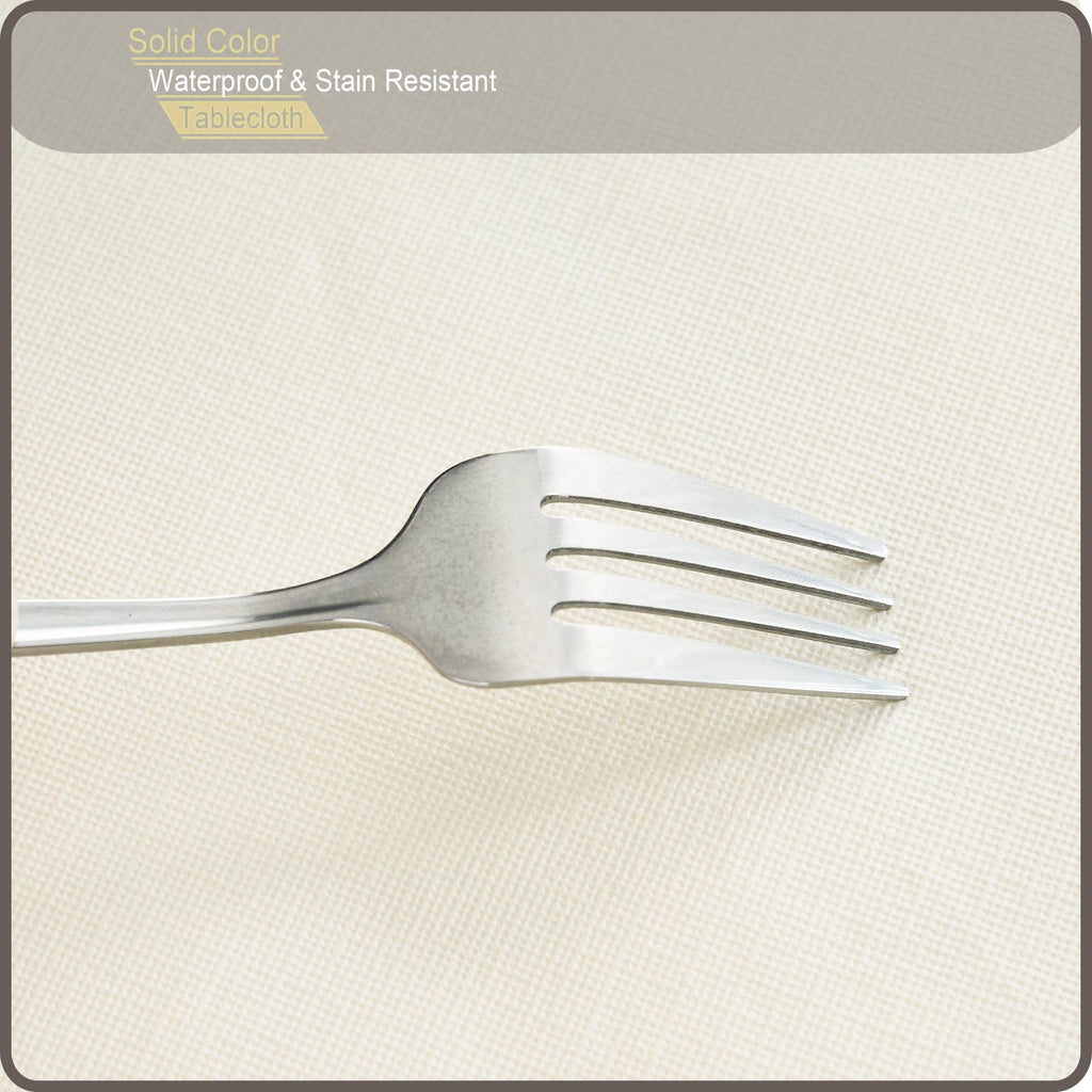 Solid Color Rectangular Vinyl Tablecloth, Champagne, 70"x52"