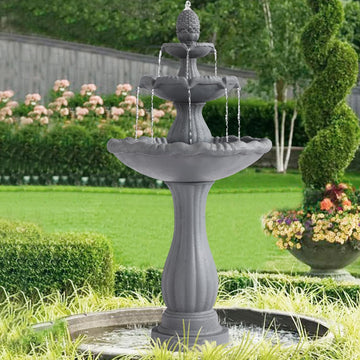 47.4'H Italian Outdoor Garden Water Fountains, Fountains and Waterfalls Outside