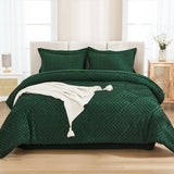 King Comforter Set 7 Pieces Dark Emerald Green