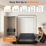 2 Person Sauna Box for Home, Protable Steam Sauna Tent with 660nm Red Light Therapy, 5-Layer Waterproof