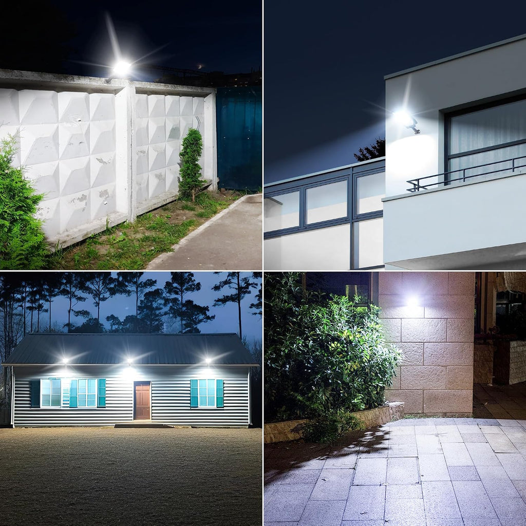 Solar Lights Outdoor, Wide Angle Solar Street Light IP66 Waterproof | 6500K Solar Lights Motion Sensor & Dusk to