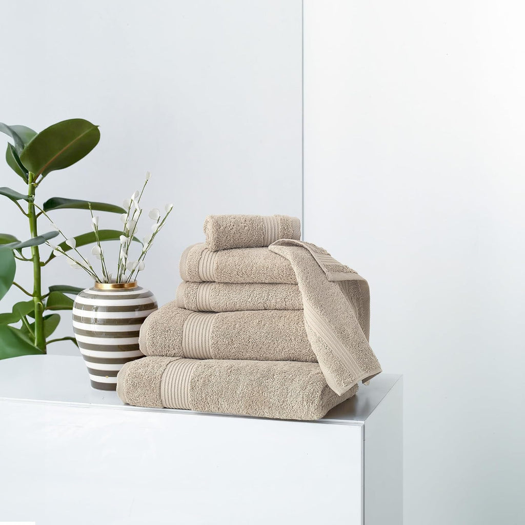 CTT - Luxury 6 Piece Towel Set, 100% Turkish Cotton, Quick Drying, Highly Absorbent & Comfy, Includes 2 Bath Towels