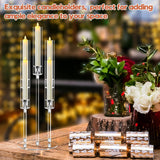 1 Set 5 Arm Acrylic Candle Holder with Candles, Mjkeomo 27'' Tall Table Candelabra, Complete Centerpiece Set for