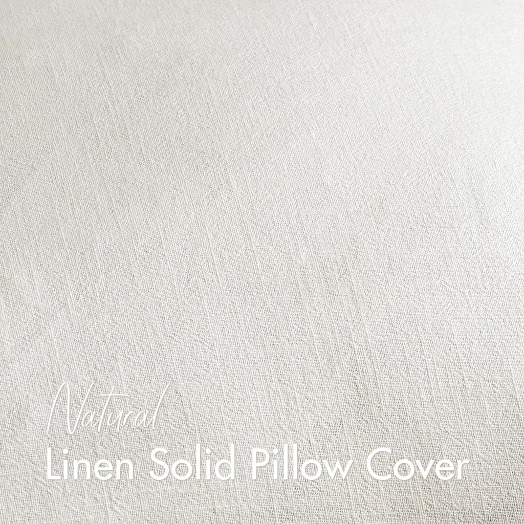 26x26 Inch Set of 2 Euro Sham Decorative Linen Solid Throw Pillow Covers Boho Accent Farmhouse Pillowcases Modern
