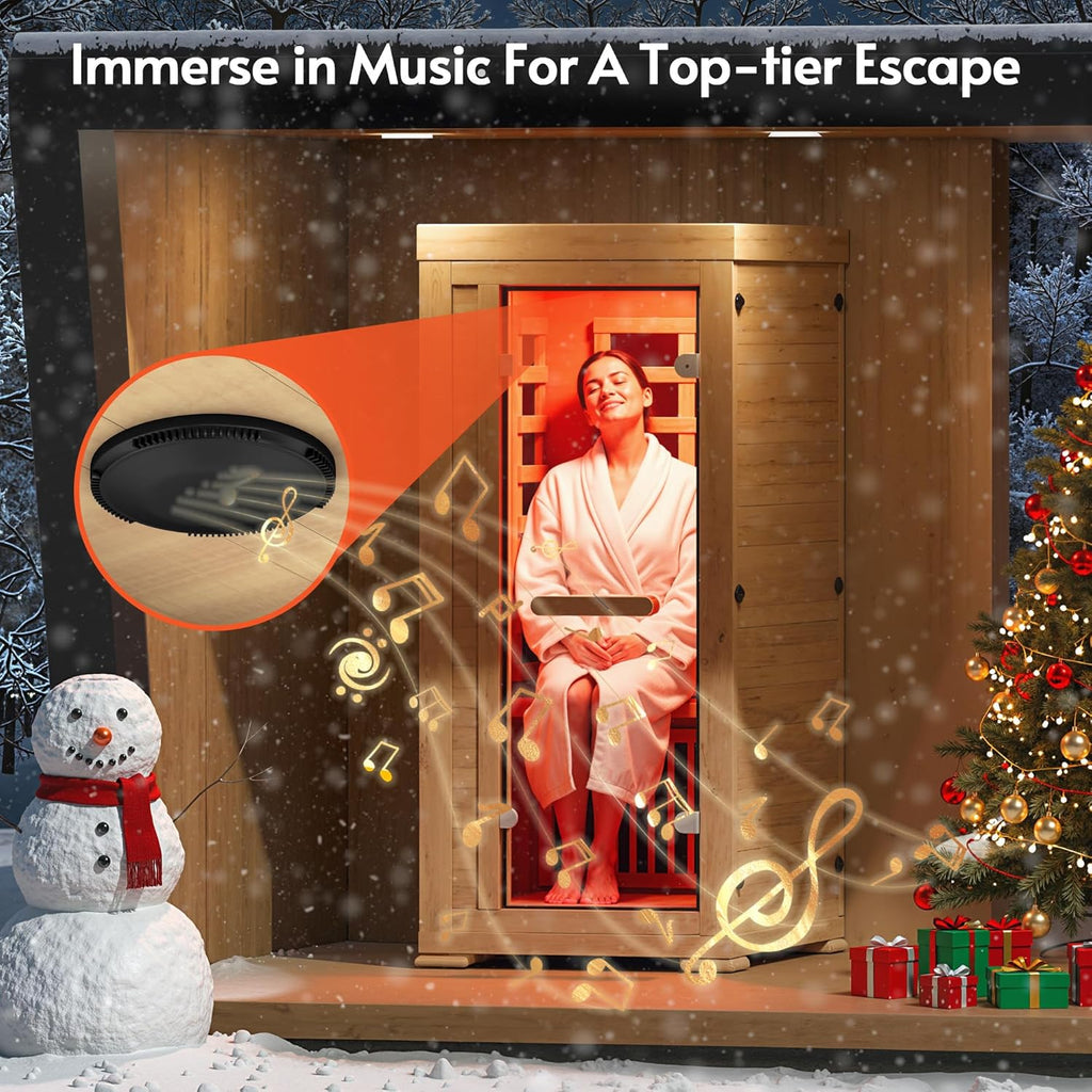 Infrared Wood Sauna 5.4Ft 1 Person