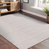 Easy Jute Off White Rug 5x7 Solid Washable Durable Outdoor Indoor Area Rugs for Living Dining Room P