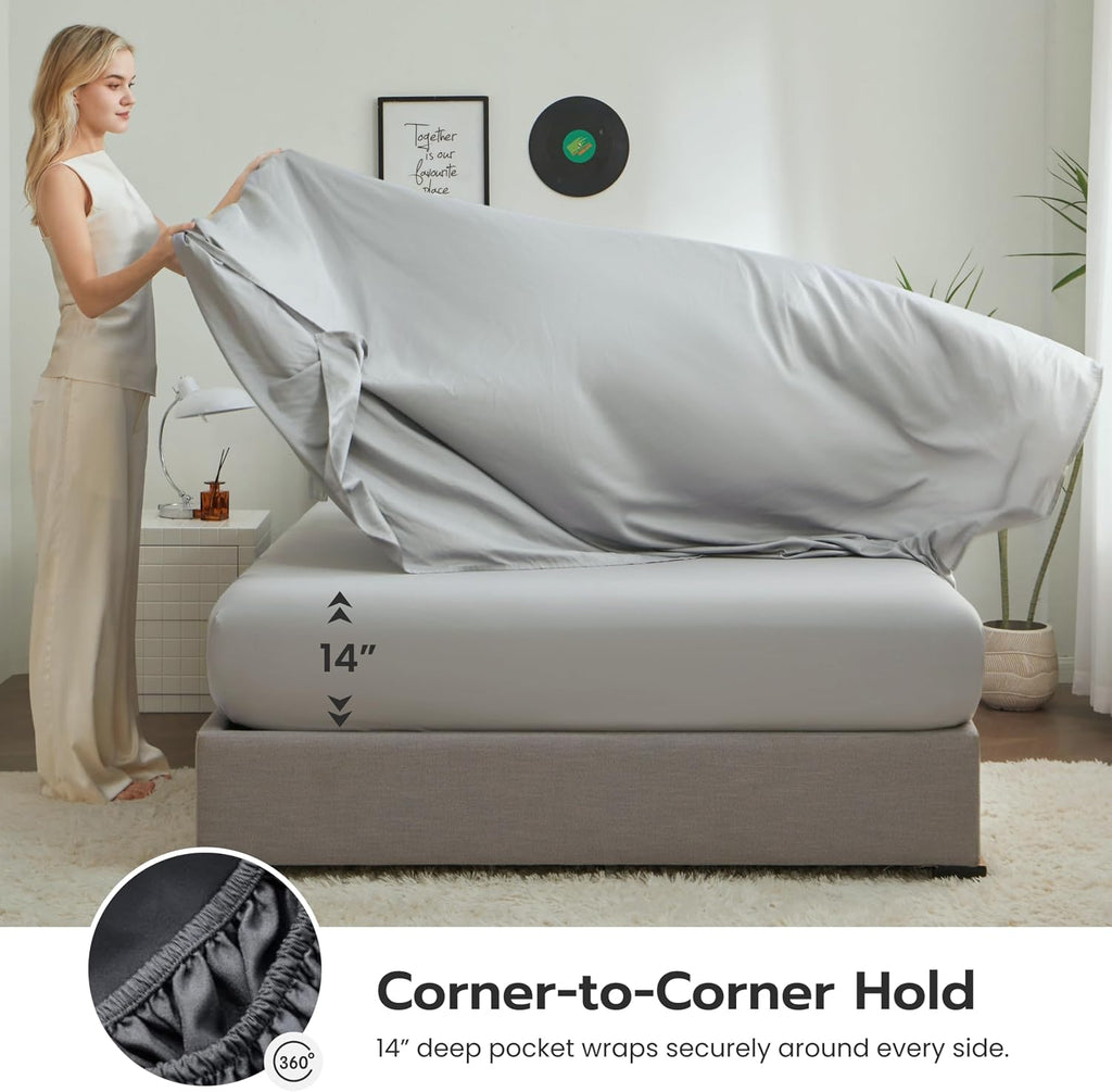 Twin Comforter Set with Sheets Dark Grey, 5 Pieces Twin Bedding Sets with 1 Down Alternative Comforter, 1 Flat Sheet - Set of 5