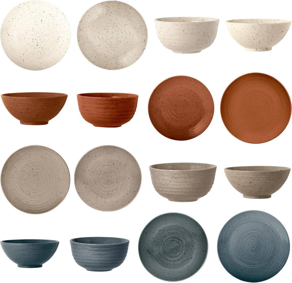 Siterra Painter's Palette 16-Piece Stoneware Dinnerware Set