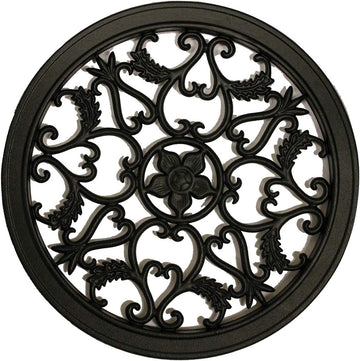 15" Diameter Round Black Cast Aluminum Fence & Gate Insert - Pack of 12