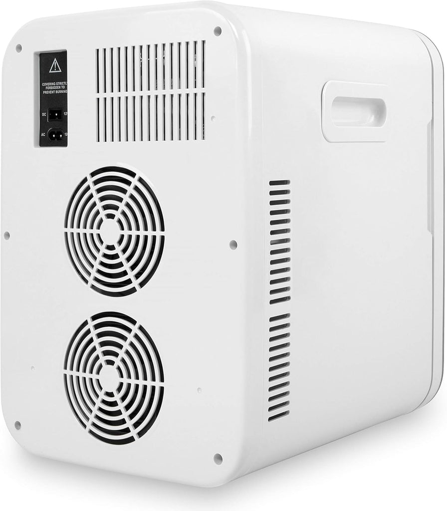 20 Liter Mini Fridge with Temperature Control - White Thermoelectric Cooler and Warmer