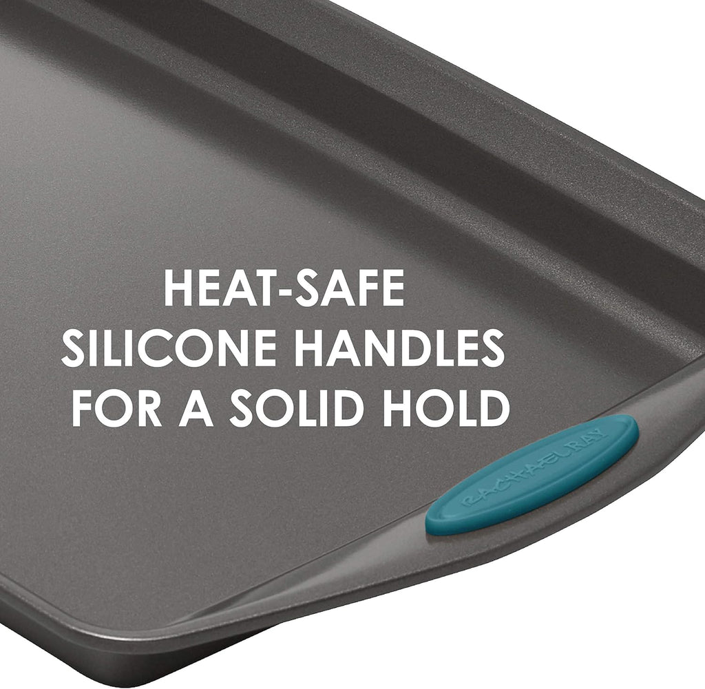 Yum-o! Nonstick Bakeware Oven Lovin' Pans Set, 10-Piece, Gray and Marine Blue