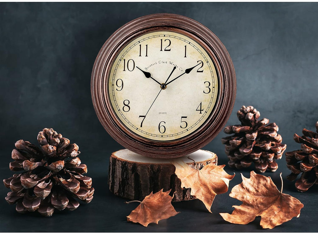 Bernhard Products Vintage Wall Clock Silent Non Ticking