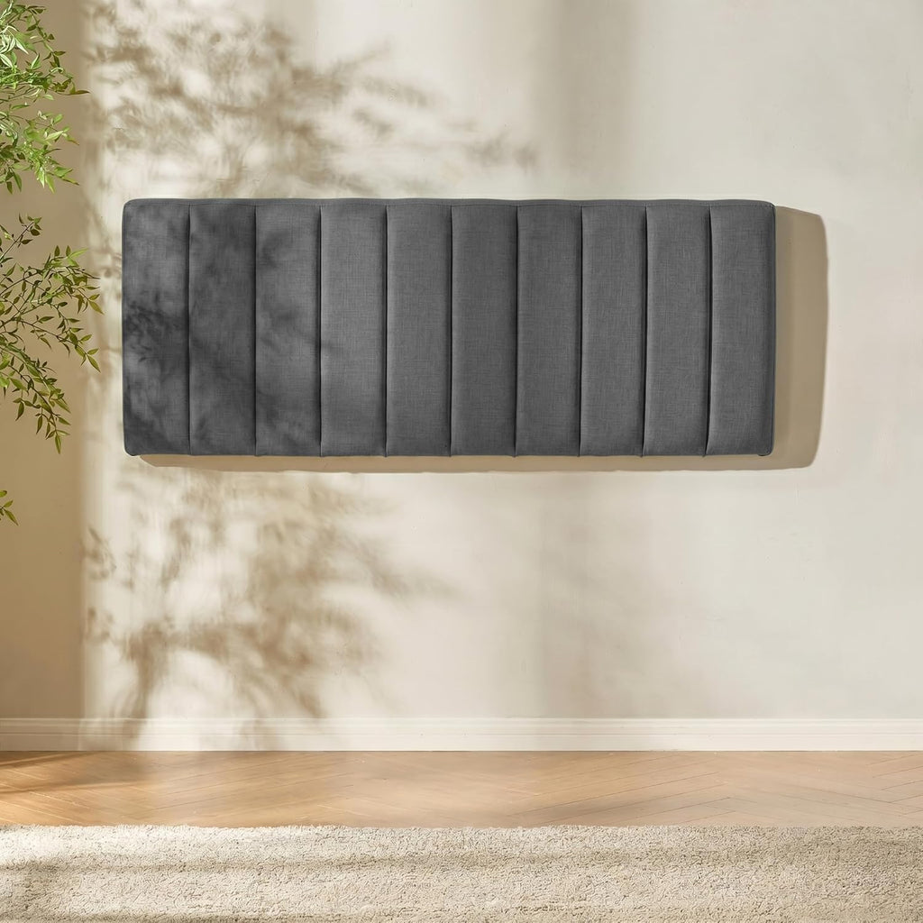 Upholstered King Headboard - Easy Assemble Channel Stitched Headboard King Bed - Wall Mounted Headboards with 3D