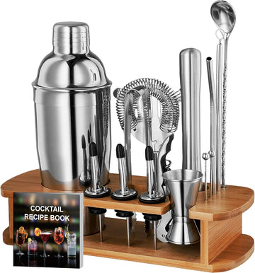 Stainless Steel Bar Set Cocktail Shaker Set Bartender Kit - Set of 17