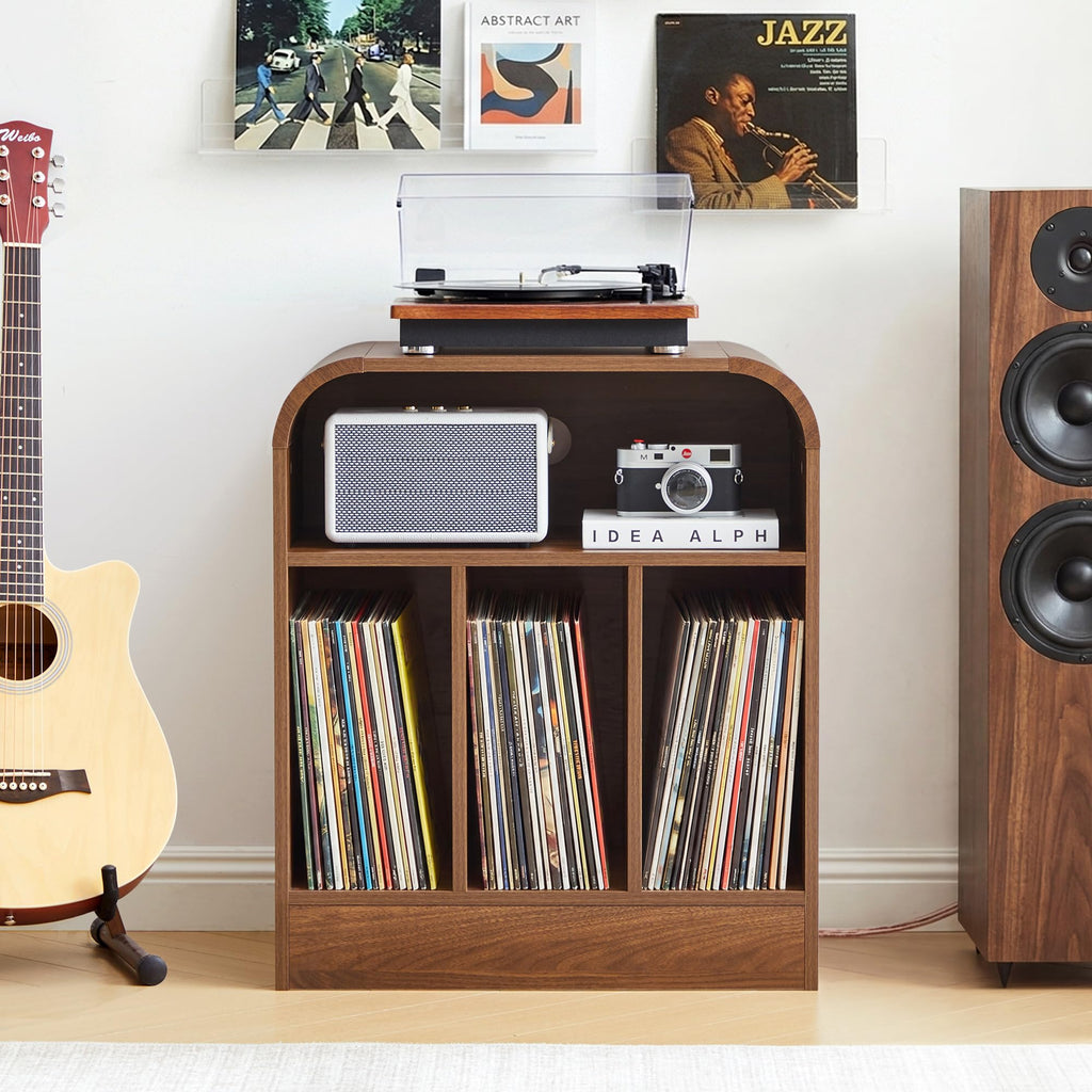 3 Tier Record Player Stand with Vinyl Storage
