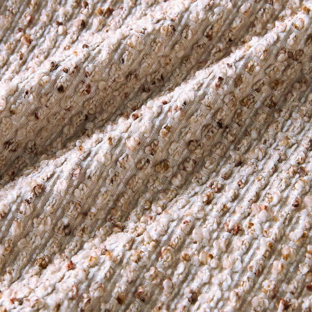 Decorative Lumbar Pillow Cover 12x20 Beige Striped Soft Wool Lumbar Throw Pillow Neutral Textured Boho Cushion Covers